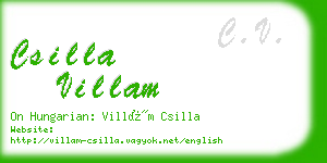 csilla villam business card